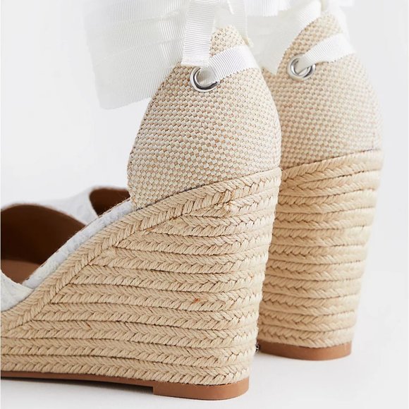 Torrid Embroidered Ankle Wrap Espadrille Wedge 7 - Picture 2 of 5